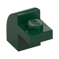 Brick Curved 1 x 2 x 1 1/3 with Curved Top — Dark Green