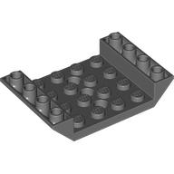 Slope Inverted 45° 6 x 4 Double with 4 x 4 Recessed and 3 Holes — Dark Bluish Gray