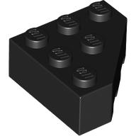 Brick Wedged 3 x 3 Cut Corner — Black