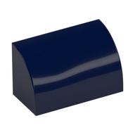 Brick Curved 1 x 2 x 1 No Studs — Dark Blue