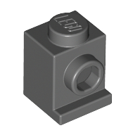 Brick Special 1 x 1 with Headlight — Dark Bluish Gray