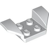 Mudguard 2 x 4 with 2 x 2 Studs and Flared Wings — White