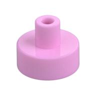Tile Round 1 x 1 with Hollow Bar — Bright Pink