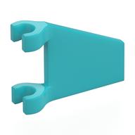 Flag 2 x 2 Trapezoid with Flat Area between Clips — Medium Azure