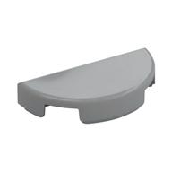 Tile Round 1 x 2 Half Circle — Light Bluish Gray
