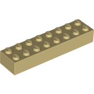 Brick 2 x 8 — Tan