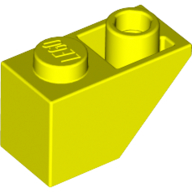 Slope Inverted 45° 2 x 1 — Neon Yellow