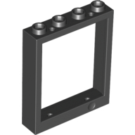 Door Frame 1 x 4 x 4, Holes (Lift) — Black