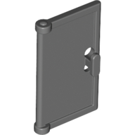 Door 1 x 2 x 3 with Vertical Handle, Round Handle Holes on Back — Dark Bluish Gray