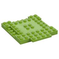 Plate Special 8 x 9 x 2/3 with 1 x 4 Recessed — Lime