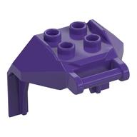 Plate Special, 2 x 2 Studs and Handle, Closed Ends (Mech Chest Plate / Armor) — Dark Purple