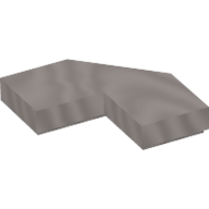 Tile Special 2 x 2 Corner with Cut Corner - Facet — Metallic Silver