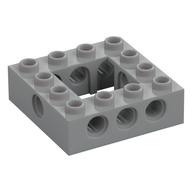 Technic Brick 4 x 4 with 2 x 2 Opening — Light Bluish Gray