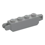 Hinge Brick 1 x 4 Locking with 1 Finger Vertical End and 2 Fingers Vertical End, 9 Teeth — Light Bluish Gray