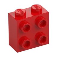 Brick Special 1 x 2 x 1 2/3 with 4 Studs on 1 Side — Red