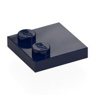 Plate Special 2 x 2 with Only 2 studs — Dark Blue