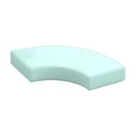 Tile 2 x 2 Curved, Macaroni — Light Aqua