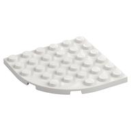 Plate Round Corner 6 x 6 — White