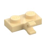 Plate Special 1 x 2 with Clip Horizontal on Side — Tan