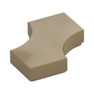 Tile Special 2 x 2 with 2 Quarter Round Cutouts — Dark Tan