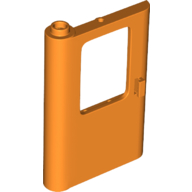 Door 1 x 4 x 5 Train Left - Thick Support Bottom — Orange