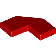 Tile Special 2 x 2 Corner with Cut Corner - Facet — Red