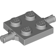 Plate Special 2 x 2 with Wheel Holders — Light Bluish Gray