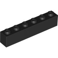 Brick 1 x 6 — Black