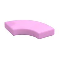 Tile 2 x 2 Curved, Macaroni — Bright Pink