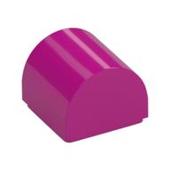 Brick Curved 1 x 1 x 2/3 Double Curved Top, No Studs — Magenta
