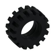 Tyre 15 x 6 Offset Tread Small with Band around Center — Black