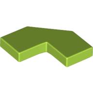 Tile Special 2 x 2 Corner with Cut Corner - Facet — Lime