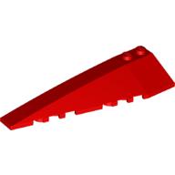 Brick Wedged, Curved 10 x 3 Left — Red