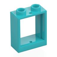 Window 1 x 2 x 2 Flat Front — Medium Azure