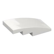 Brick Curved 4 x 2 No Studs — White