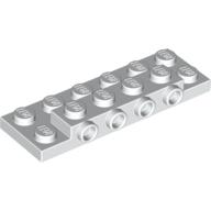 Plate Special 2 x 6 x 2/3 with 4 Studs on Side, 1 Support Wall on Bottom — White