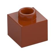 Plate 1 x 1 x 2/3 with Open Stud — Dark Orange