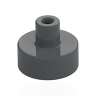 Tile Round 1 x 1 with Hollow Bar — Dark Bluish Gray
