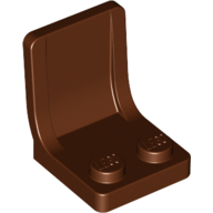 Seat / Chair 2 x 2 — Reddish Brown