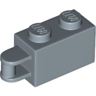 Brick Special 1 x 2 with Vertical Closed Handle on Edge — Sand Blue