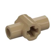Large Figure Weapon Lightsaber Hilt with Axle Hole and Two Bar Holders — Dark Tan
