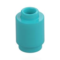 Brick Round 1 x 1 Open Stud — Medium Azure