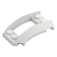 Wheel Arch, Curved Wedge 4 x 3 with 2 x 2 Opening and 4 Studs — White