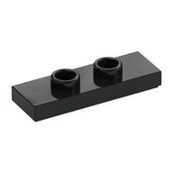Plate Special 1 x 3 with 2 Studs with Groove and Inside Stud Holder (Jumper) — Black