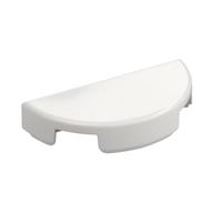 Tile Round 1 x 2 Half Circle — White