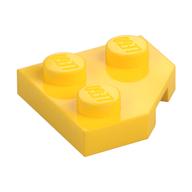 Wedge Plate 2 x 2 Cut Corner — Yellow