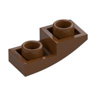 Brick Curved 2 x 1 Inverted — Reddish Brown
