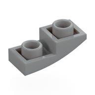 Brick Curved 2 x 1 Inverted — Light Bluish Gray