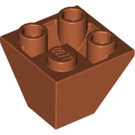 Slope Inverted 45° 2 x 2 Double Convex — Dark Orange