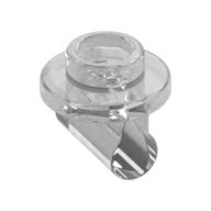 Plate Round 1 x 1 with Hollow Stud and Bar on Underside - Long Space — Trans-Clear